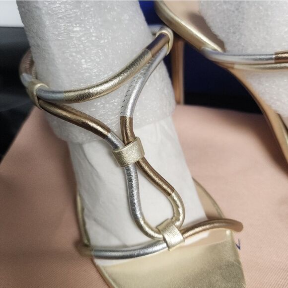 Stuart Weitzman Women's Gold and Silver Heels Size 9.5 New In The Box/Dustbag - Picture 7 of 9